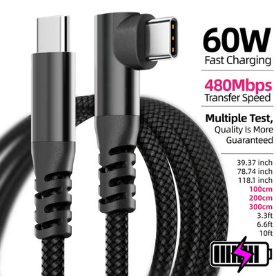 s-l400-137.jpg USB C to USB C Cable 60W PD Fast Charger Type C Lead for iPhone 17 16 15 Samsung