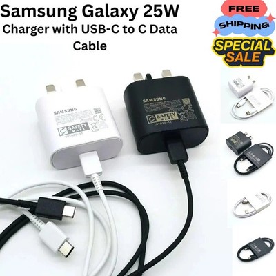 s-l400-145.jpg Samsung Galaxy 25W Super Fast Charger with USB-C to C Data Cable UK