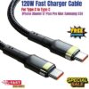 Type C to Type C Cable PD 60W Fast Charger Long Braided USB C Lead