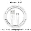 s-l400-147.jpg Micro USB Fast Charging Cable 2.4A V8 Android Data Sync Charger Lead 1m 1.5m 2m