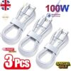 s-l400-151.jpg USB A to USB-C Cable 6A 100W for Android Fast Charger Long Type C Lead 1M 2M UK