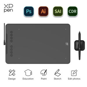 XPPen Deco 01 V3 Drawing Tablet 8 Shortcut Keys 16384 Levels Stylus 10 x 6 inch
