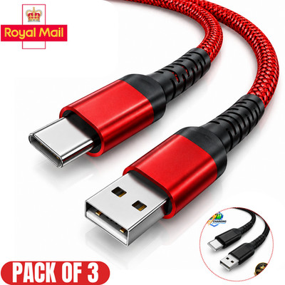s-l400-164.jpg HeavyDuty USB to Type C Charging Cable Fast Phone Charger Long 25cm 1m 2m 3m UK