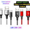 s-l400-167.jpg HeavyDuty USB Type C Charging Cable Braided Fast Phone Charger Long Lead 2m 3m