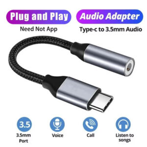 USB TYPE C TO 3.5mm Jack AUDIO Aux Headphone Adapter Headset Type C Earphone Uk