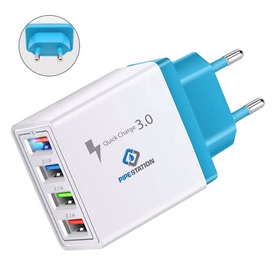 s-l400-171.jpg EU 2 Pin USB Plug Adapter Travel Fast Charger Europe Adaptor For iPhone Samsung