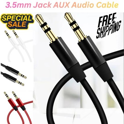 s-l400-190.jpg 3.5mm Jack AUX Audio Cable Male‑to‑Male Car Stereo Headphone Lead Gold Plated