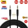 2M 3M 5M Headphone Aux Cable Audio Lead 3.5mm Jack to Jack Stereo PC Car Male UK
