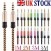 s-l400-200.jpg Aux Cable Jack To Jack 3.5 mm Audio Lead Male Stereo 1 To 5m Car PC Phone Plug