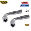 2X 90 Degree Angle Tyre Valve Extension Adaptor Motorcycle Motorbike Car Bike