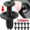 s-l400-221.jpg 100 X Fit 8mm Hole Car Body Plastic Rivets Fastener Fender Bumper Push Pin Clip