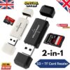 s-l400-23.jpg Type C SD TF Card Reader 2 in 1 USB 2.0 High Speed Memory Card Adapter for PC UK