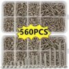 s-l400-3.jpg 560pcs Self Tapping Wood Screws Set M2 Mixed Sizes Flat Head Screw Storage Box K
