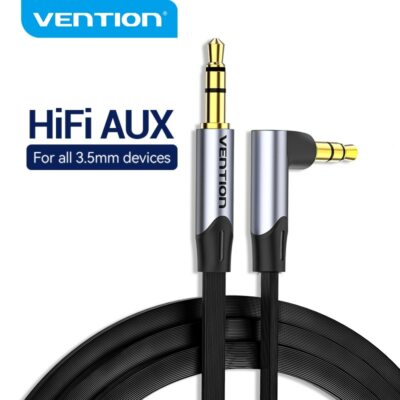 s-l400-59.jpg Headphone Aux Cable Audio Lead 3.5mm Jack to Jack Stereo Right Angle PC Car Male