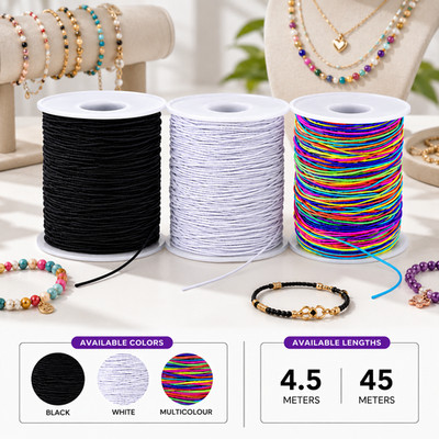 Strong Elastic Stretchy Thread Beading Cord Bracelet String For Jewellery Making