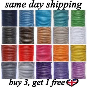 s-l400-72.jpg 2mm Waxed Cotton Cord 10m to 50m Jewellery Craft Making Bracelet Necklace String