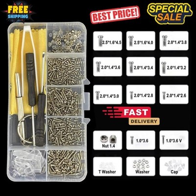 Glasses Repair Kit Spectacles Screws Nose Pads Optical Repair Tool Set UK