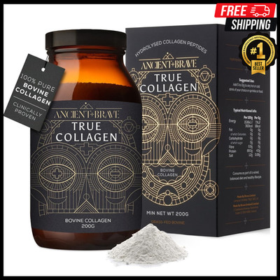 Ancient + Brave True Collagen 200g - Bovine Collagen Powder + FREE RITUAL SCOOP