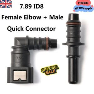 Car Motorcycle Quick Release Fuel Line Coupler Hose Pipe Connector 7.89mm x 8mm