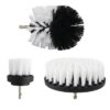 Drill Brush Cleaning Attachment Set Scrubber Kit Bathroom Kitchen Car White