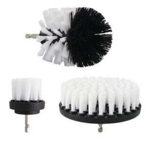 Drill Brush Cleaning Attachment Set Scrubber Kit Bathroom Kitchen Car White