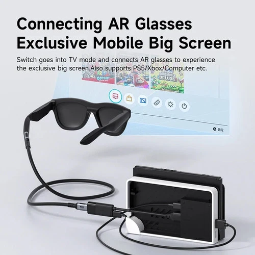 Hagibis HDMI to USB C Female Converter HDMI to AR Glasses Adapter Charge and Pla