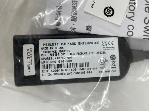 s-l500-124.webp HPE AF628A KVM Console USBC VGA to RJ45 Interface Adapter Brand New
