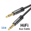 HD HiFi 3.5mm to 3.5mm AUX Audio Cable Male to Male Car Stereo Headphone Lead