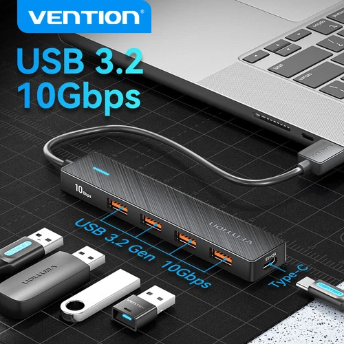 s-l500-140.webp USB 3.0 10Gbps Hub 4 Port Multi Splitter Adapter For Laptop Xiaomi Macbook PC