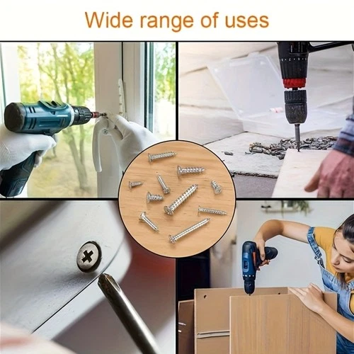 s-l500-18.webp 560pcs Self Tapping Wood Screws Set M2 Mixed Sizes Flat Head Screw Storage Box K
