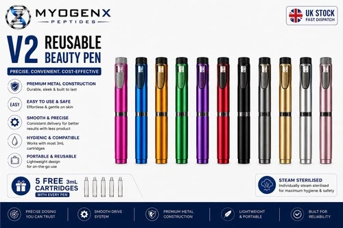 s-l500-189.webp 2026 NEW MODEL V2 Reusable Metal Beauty Peptide Pen + 5 Free 3ml Cartridges - UK