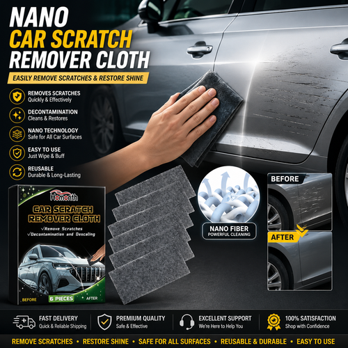 Nano Car Scratch Remover Cloth Paint Scratch Repair Polishing Cleaning Tool 6PCS