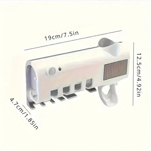 s-l500-230.webp Sterilizer Toothbrush Holder Clean And No-Drill Wall Toothpaste Dispenser
