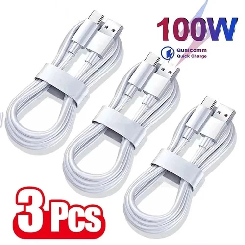 s-l500-291.webp USB A to USB-C Cable 6A 100W for Android Fast Charger Long Type C Lead 1M 3PCS