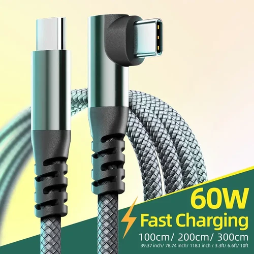 s-l500-311.webp USB C to USB C Cable 60W PD Fast Charger Type C Lead for iPhone 17 16 15 Samsung