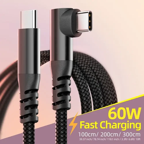 s-l500-314.webp USB C to USB C Cable 60W PD Fast Charger Type C Lead for iPhone 17 16 15 Samsung