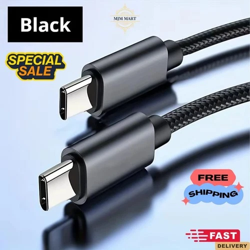 s-l500-325.webp 60W Type C to Type C Cable USB C Fast Charger Lead For iPhone 17 Pro Max 17 Air