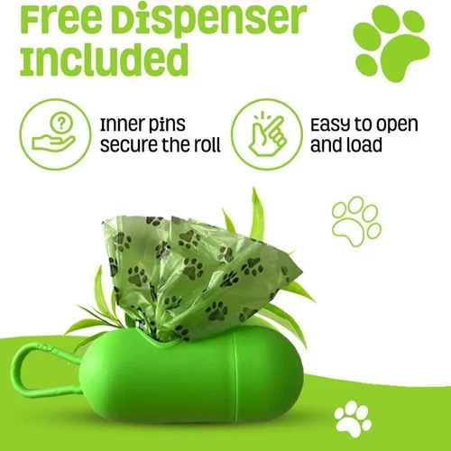 540 Dog Poop Bags Rolls Poo Waste Biodegradable Doggy Large Strong Thick Pet Eco