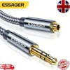 3.5mm Audio Aux Extension Cable Male to Female Jack Headphone Adapter Cord uk