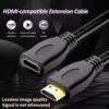 HDMI 4K Cable Male To Female Converter Short Extension Cable Fire TV uk