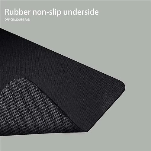 s-l500-50.webp Black Mouse Pad Mat 28x22cm Non Slip Rubber Base Stitched Edge Gaming Office PC