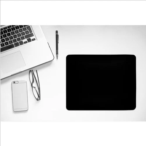 s-l500-51.webp Black Mouse Pad Mat 28x22cm Non Slip Rubber Base Stitched Edge Gaming Office PC