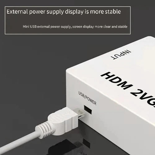 HDMI To VGA HD 1080P HDTV Video Audio Converter Box Adapter For PC uk