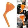 Universal Car Fuel Funnel Telescopic Oil Filling Funnel Detachable Hose Red