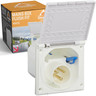 s-l96-128.jpg Mains Hook Up Site 3 Pin Plug & Socket 240V 16A IP44 Camping Caravan Motorhome