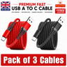 s-l96-36.jpg USB A to Type C Cable Fast Charger Lead 3A For Samsung Mobile Phone