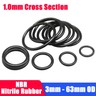 s-l96-4.jpg NBR Nitrile Rubber O‑Ring Seals, 1.0mm Cross Section, Outer Diameter 3mm ‑ 63mm