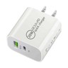 UK to EU or USA 2 Pin USB + PD Plug Adapter Travel Fast Charger Adaptor