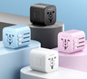 UK to EU or USA 2 Pin USB + PD Plug Adapter Travel Fast Charger Adaptor